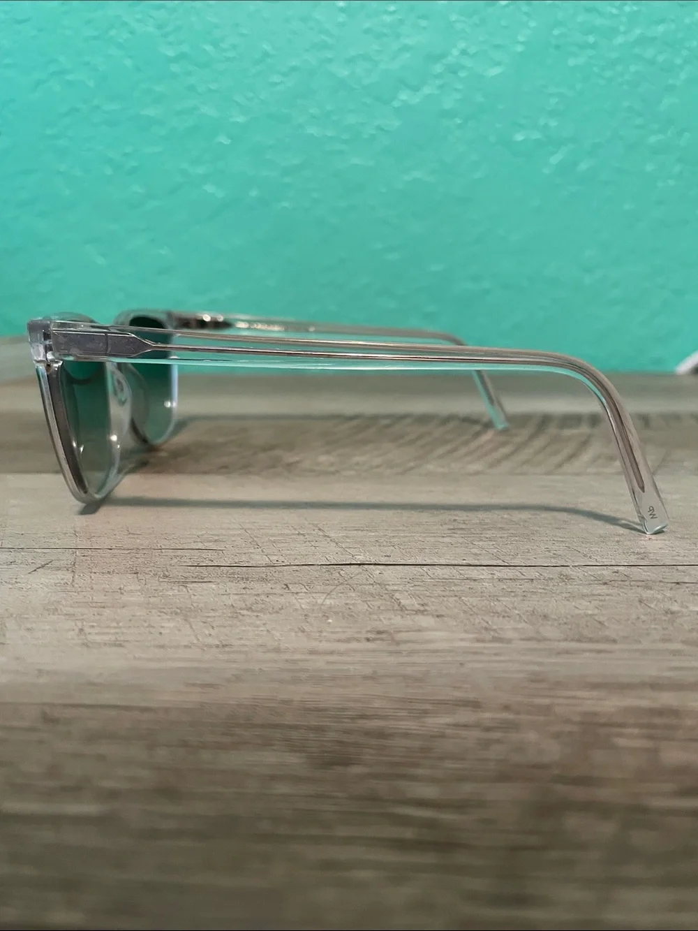 Warby Parker Clear Frame Sunglasses with Dark Lenses